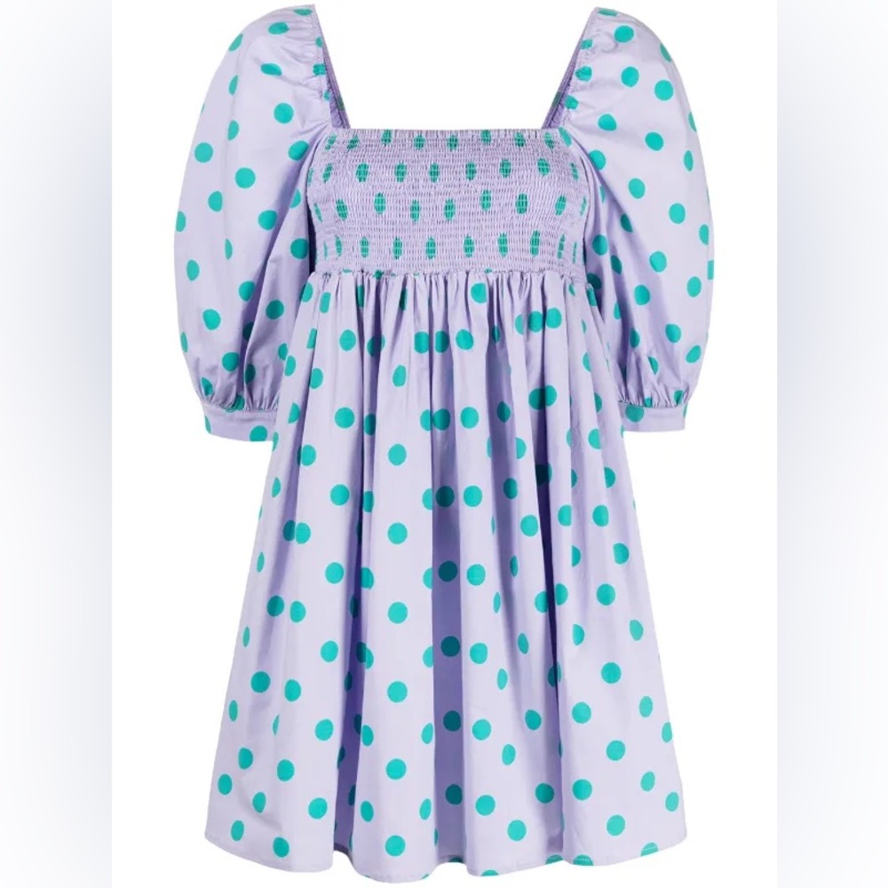 Pitusa Polka Dot Puff Sleeve Dress